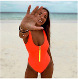 Zipper One Piece Swimsuit - Rulesfitness