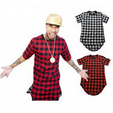 Chequered Longline T-Shirt - rulesfitness