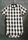 Chequered Longline T-Shirt - rulesfitness