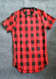Chequered Longline T-Shirt - rulesfitness