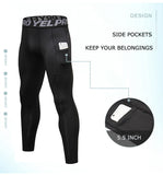 Men's Elastic Running Leggings - rulesfitness