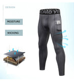 Men's Elastic Running Leggings - rulesfitness