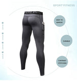 Men's Elastic Running Leggings - rulesfitness