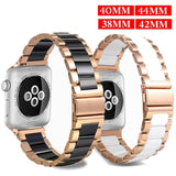 Stainless Steel Ceramic Strap For Apple Watch - rulesfitness