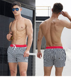 Men Striped Swimwaer - Rulesfitness