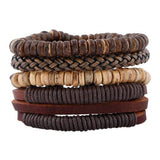 Unisex 4 Pcs. Leather Bracelet - rulesfitness