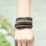 Unisex 4 Pcs. Leather Bracelet - rulesfitness