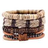 Unisex 4 Pcs. Leather Bracelet - rulesfitness