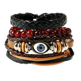 Unisex 4 Pcs. Leather Bracelet - rulesfitness