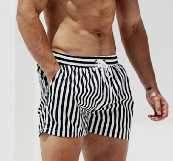 Men Striped Swimwaer - Rulesfitness