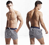 Men Striped Swimwaer - Rulesfitness