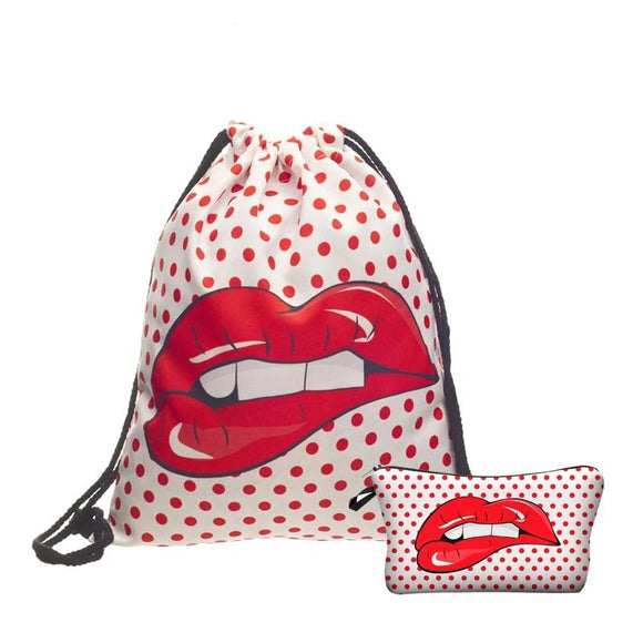 2 Pcs/Set Backpack And Cosmetic Bag - rulesfitness